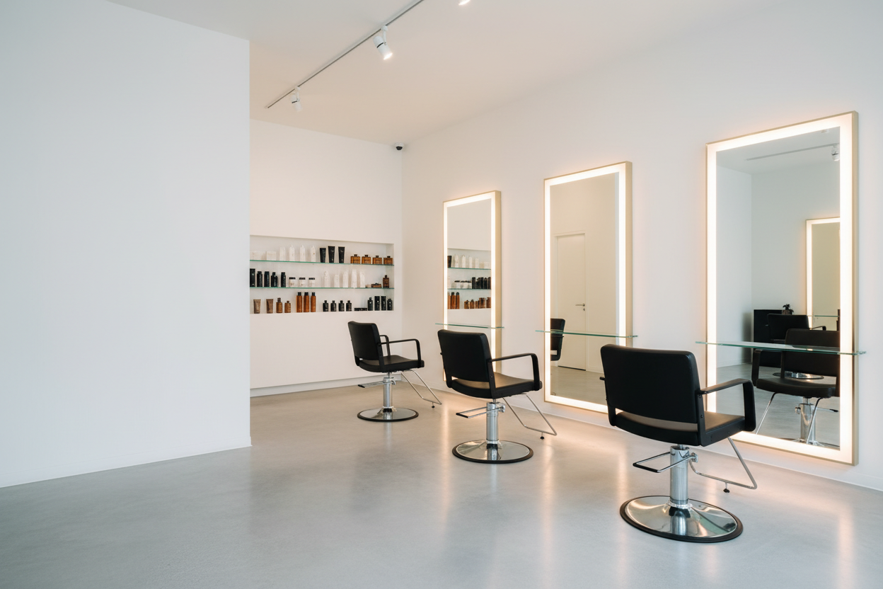 Modern hair salon interior